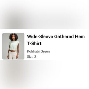 lululemon athletica Kohlrabi Green Wide-Sleeve Tank Top